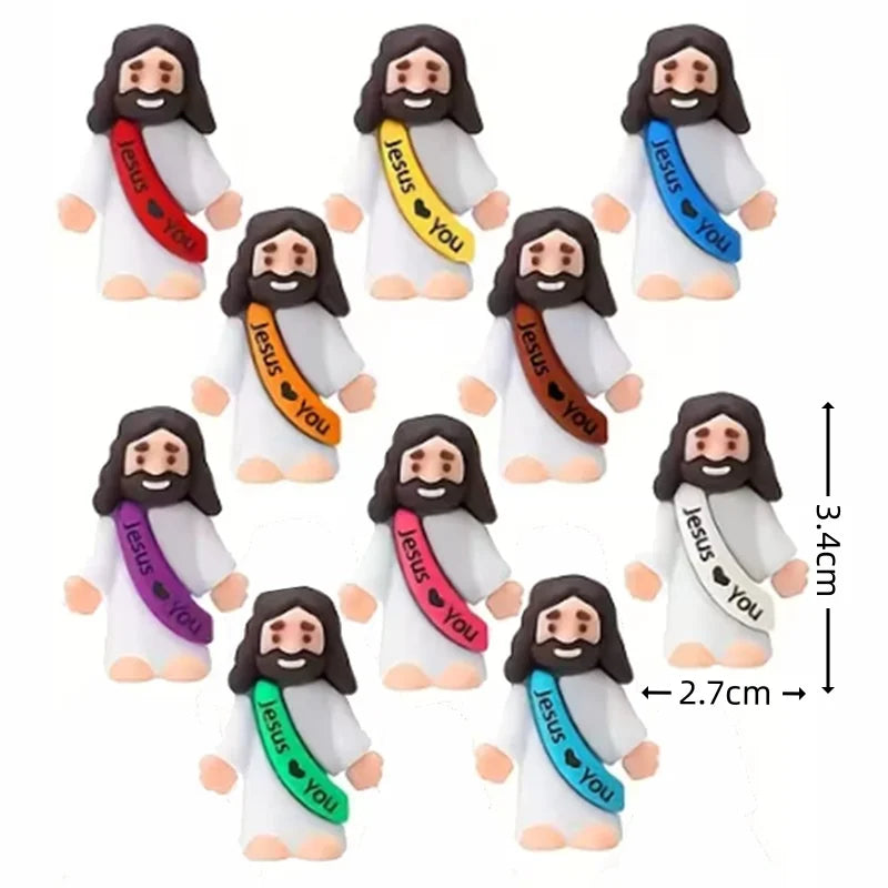Mini Jesus Figurines – Cute Religious Decorations for Christmas, Easter & Everyday Faith