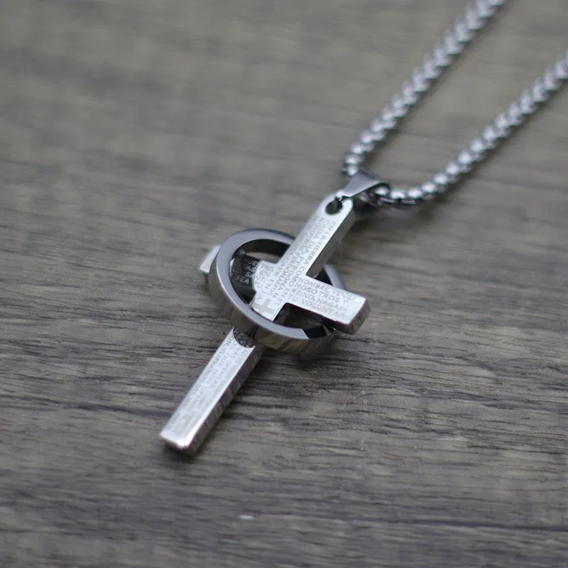 Cross Necklace with Ring – Faith Pendant Necklace