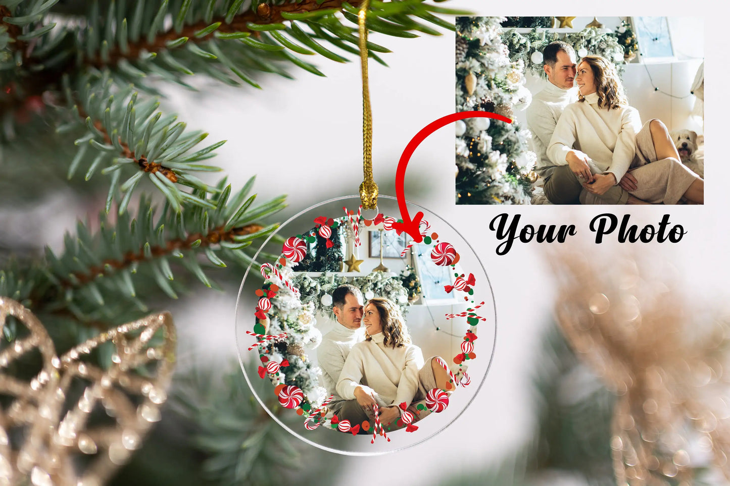 Custom Photo Ornament | Personalized Christmas Gift, Family Keepsake, Holiday Decoration