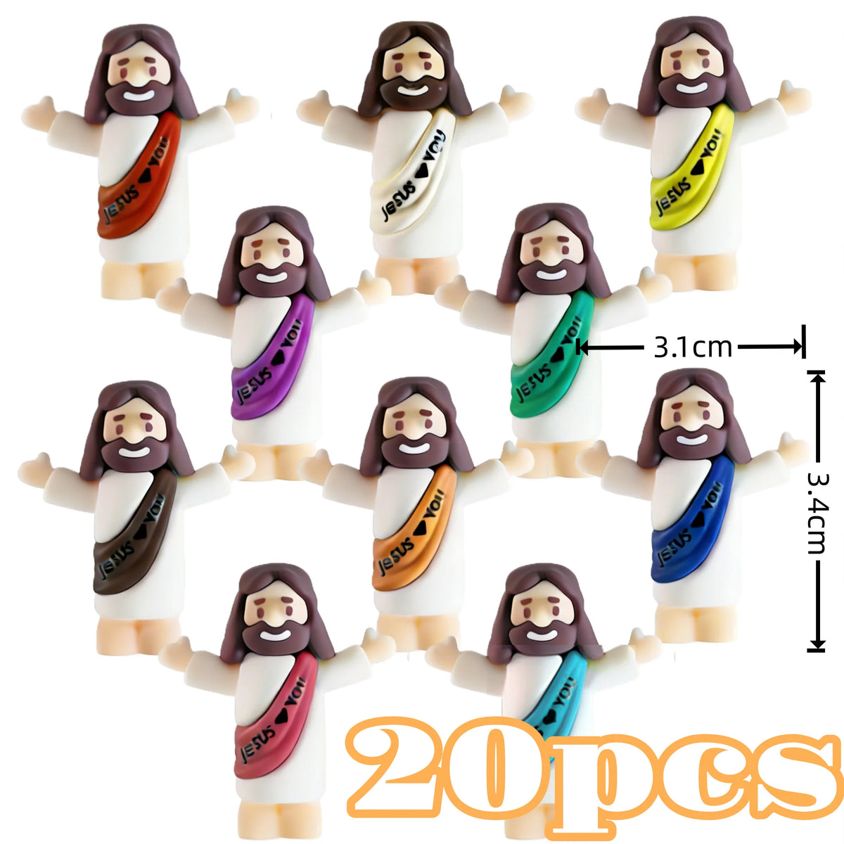 Mini Jesus Figurines – Cute Religious Decorations for Christmas, Easter & Everyday Faith