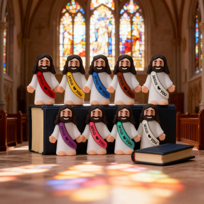 Mini Jesus Figurines – Cute Religious Decorations for Christmas, Easter & Everyday Faith