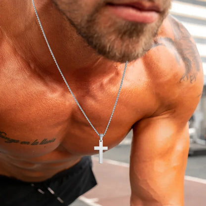 Waterproof Cross Necklaces for Men Male Gifts Jewelry | Simple Cross Necklace for Men