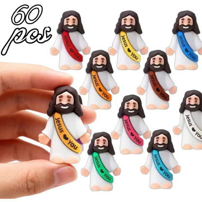 Mini Jesus Figurines – Cute Religious Decorations for Christmas, Easter & Everyday Faith