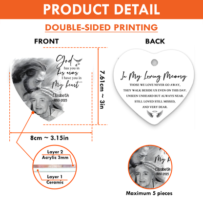 In My Loving Memory | Heart Ceramic Ornament