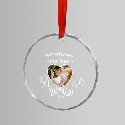Christmas Couple Ornament | Personalized Glass Christmas Decoration