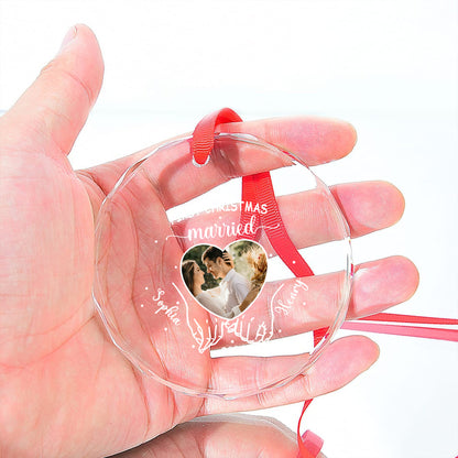Christmas Couple Ornament | Personalized Glass Christmas Decoration