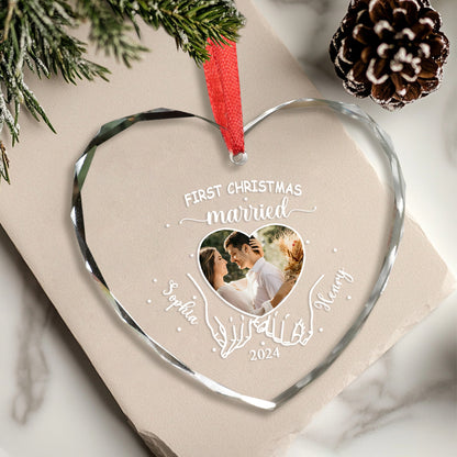 Christmas Couple Ornament | Personalized Glass Christmas Decoration