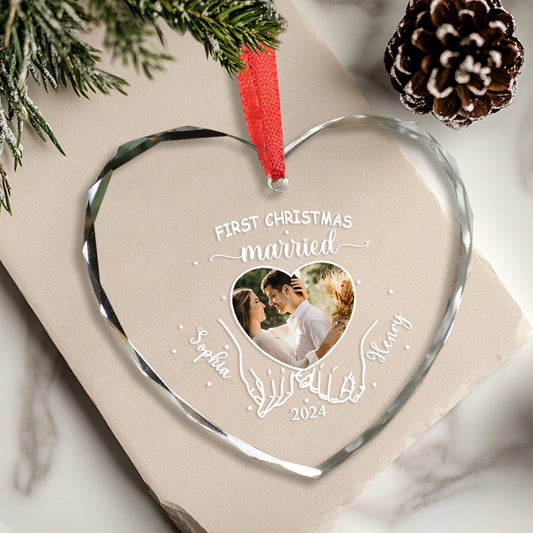 Christmas Couple Ornament | Personalized Glass Christmas Decoration