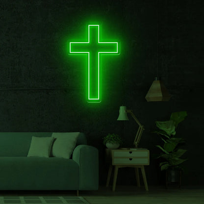 Holy Cross LED Neon Sign,Custom Led Neon Sign, Christian Wall Art