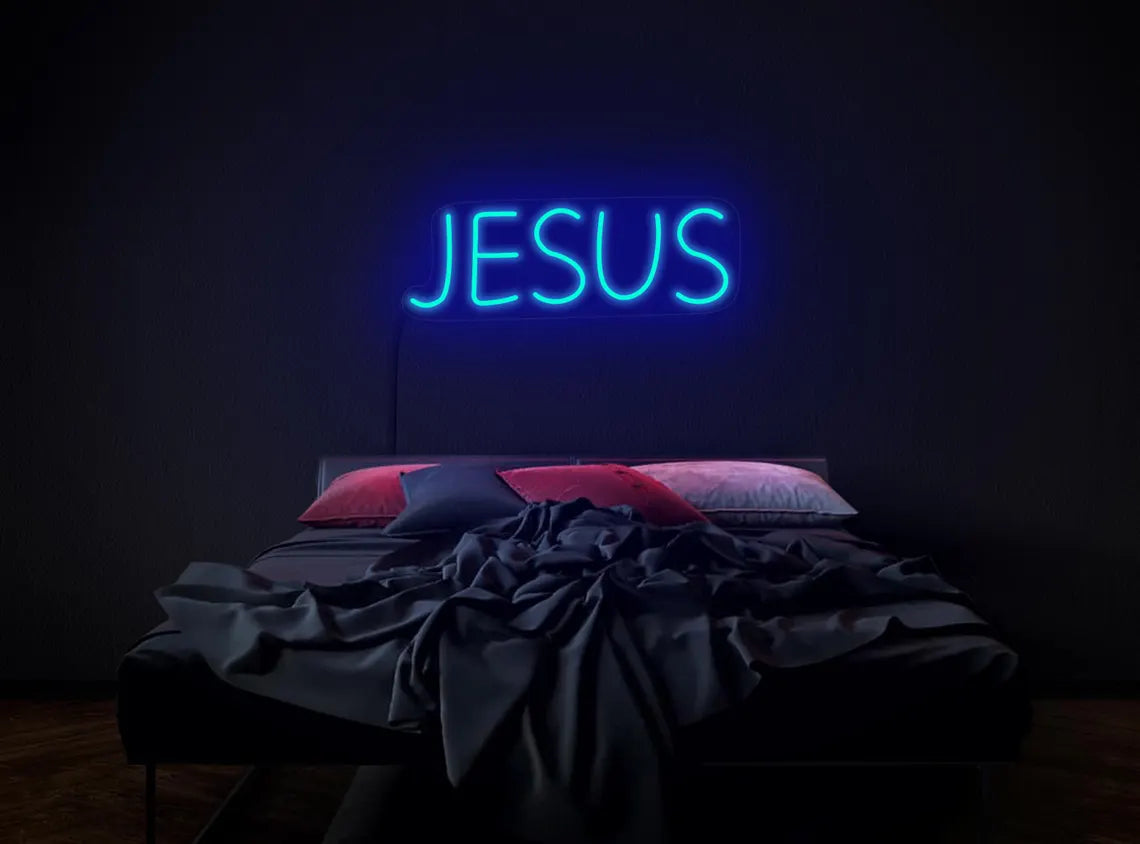 Jesus neon sign, Jesus Christ sign, Jesus led sign, Christian neon sign, Jesus light sign, Jesus wall art, Christian wall decor, Jesus decor