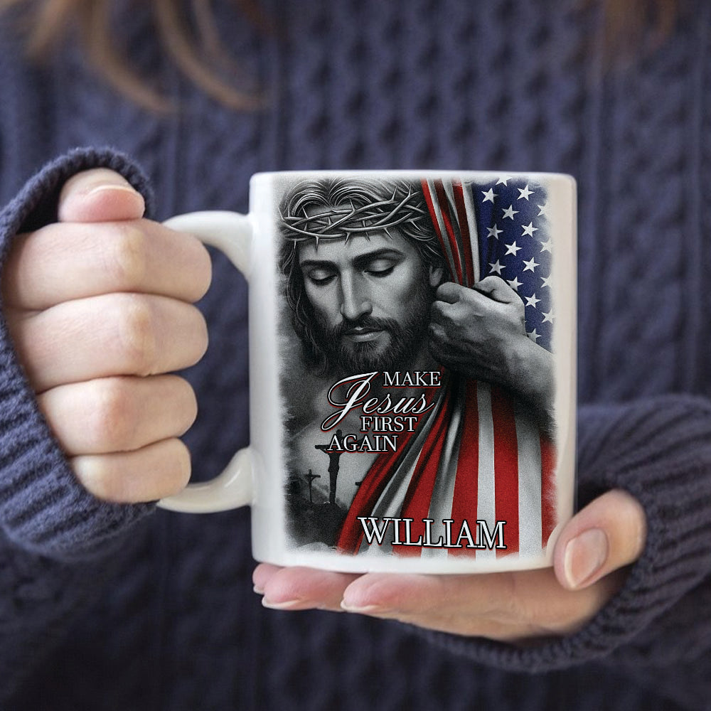 ‘Make Jesus First Again’ Ceramic Personalized Mug