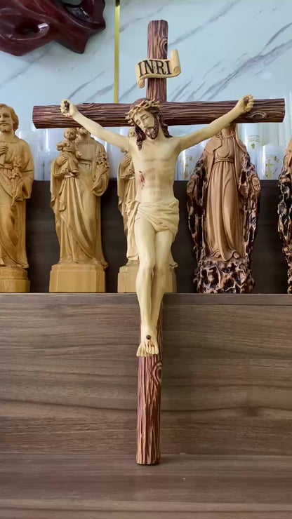Premium Wooden Crucifix – A Symbol of Faith & Peace