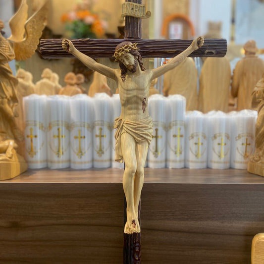 Premium Wooden Crucifix – A Symbol of Faith & Peace