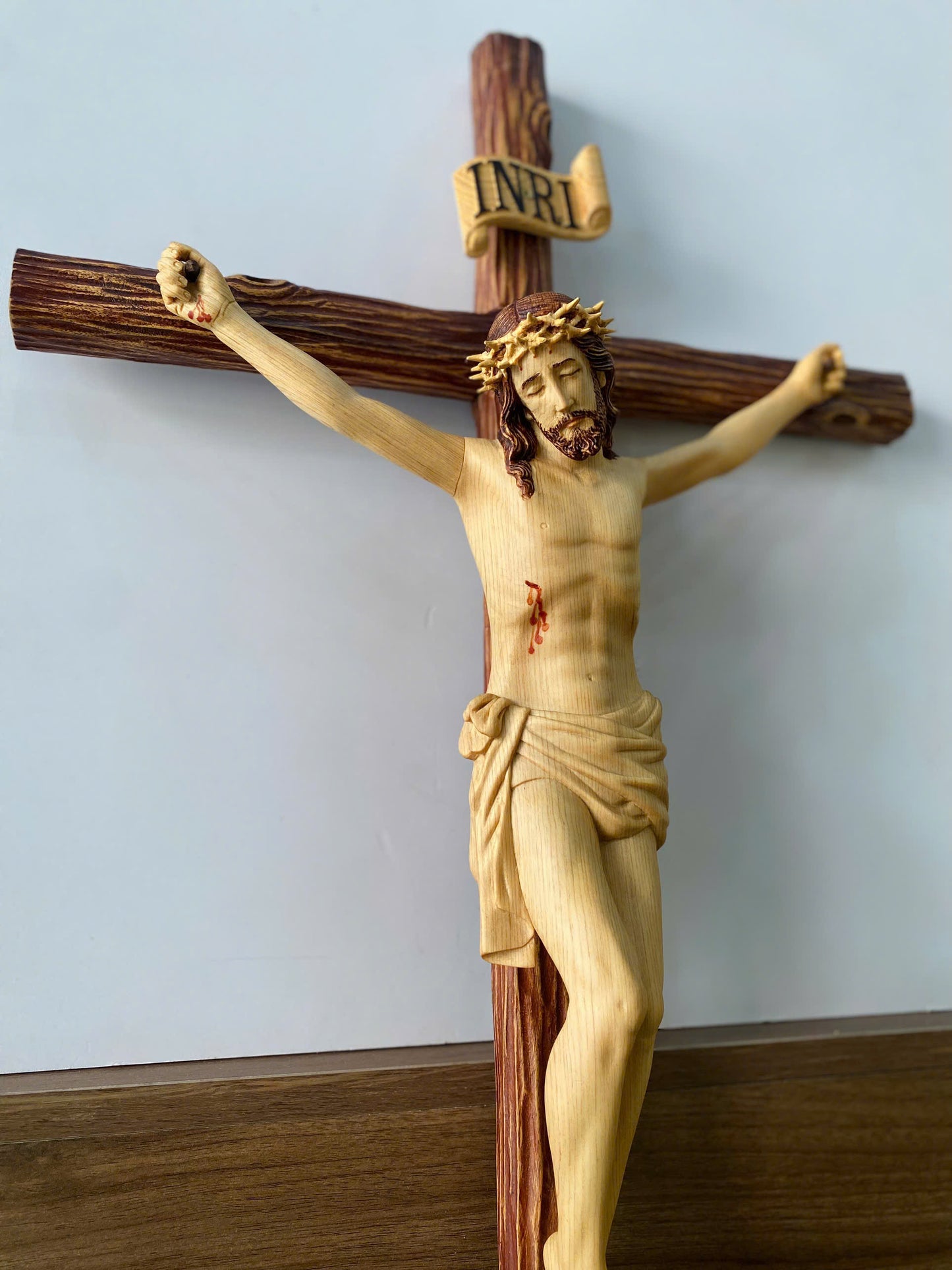 Premium Wooden Crucifix – A Symbol of Faith & Peace