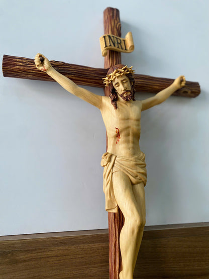 Premium Wooden Crucifix – A Symbol of Faith & Peace