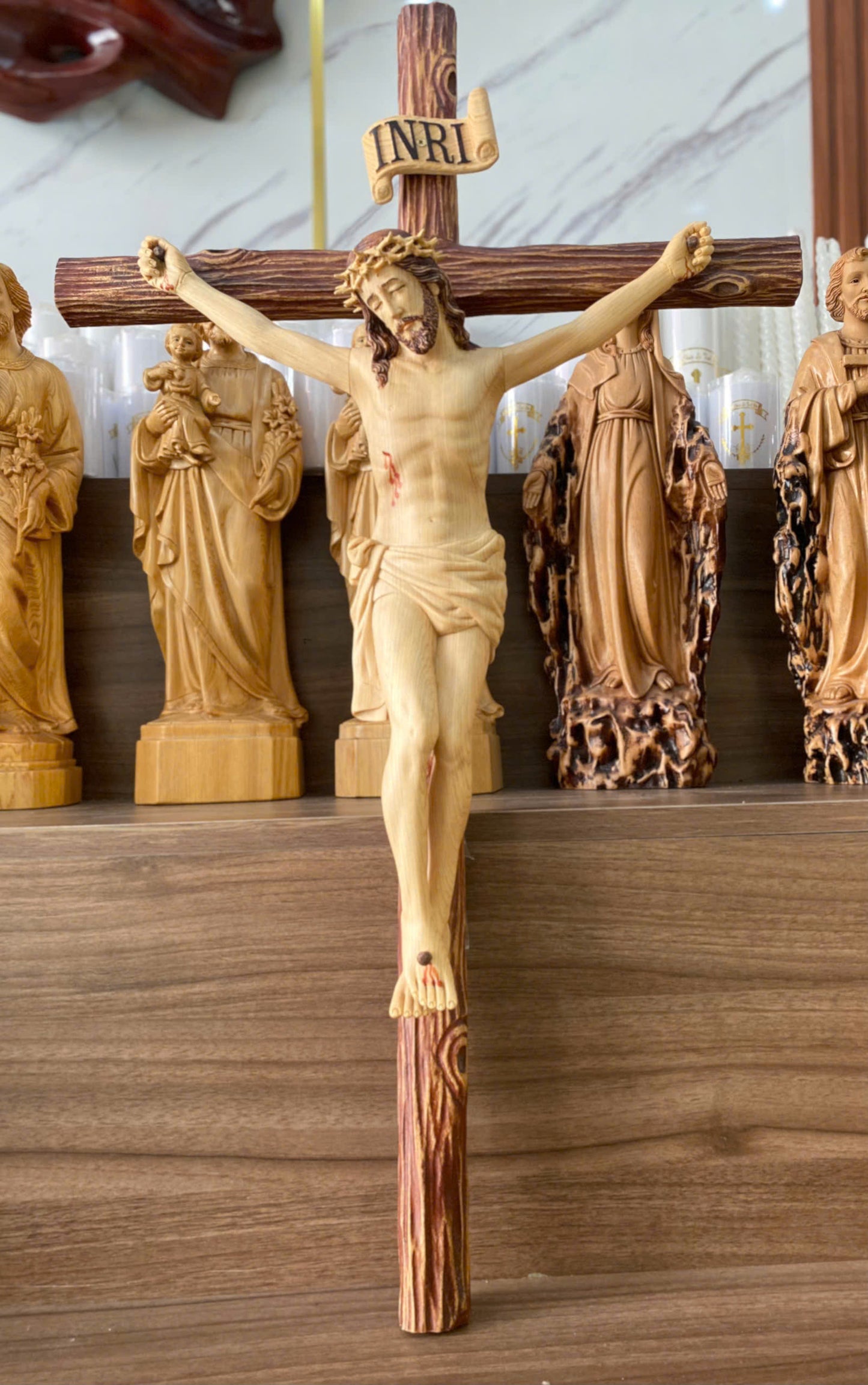 Premium Wooden Crucifix – A Symbol of Faith & Peace