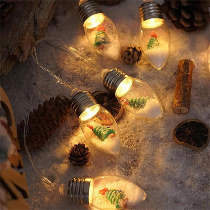 LED Christmas Snowball String Lights Clear Globe Decorative Fairy Lights