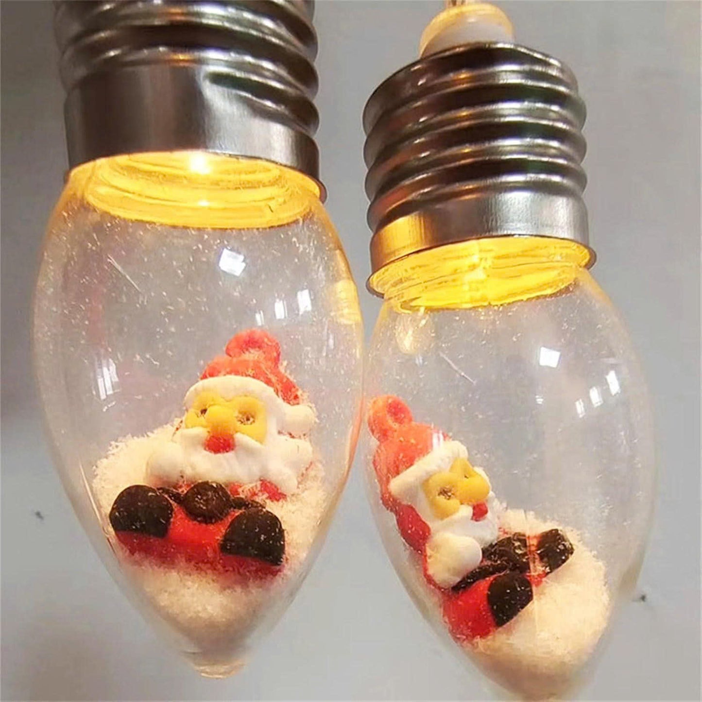 LED Christmas Snowball String Lights Clear Globe Decorative Fairy Lights