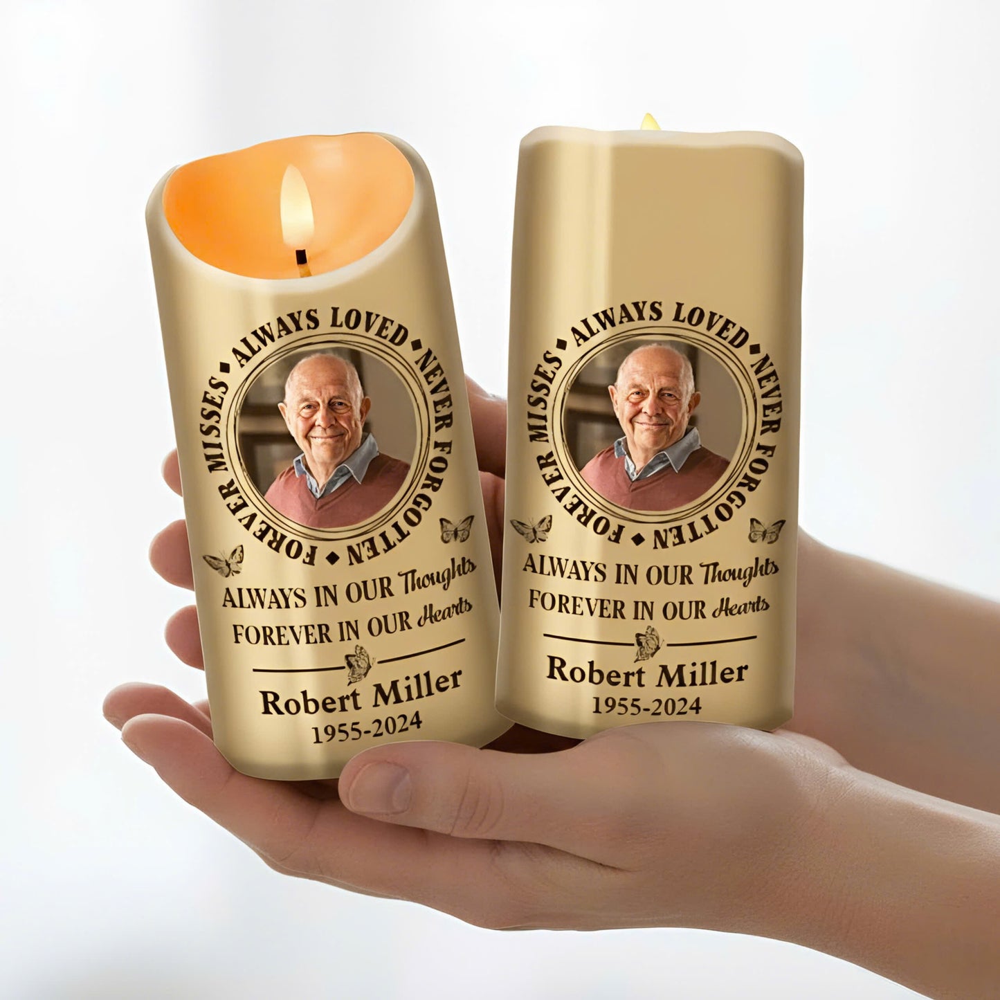 Always Loved, Never Forgotten - Personalized Flameless LED Candle