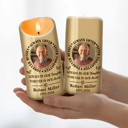 Always Loved, Never Forgotten - Personalized Flameless LED Candle